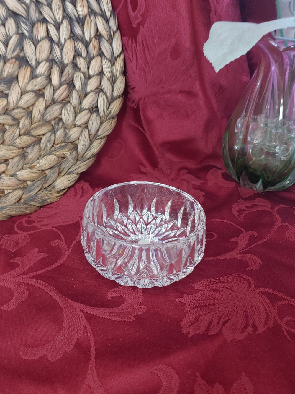 Gorham Althea Crystal Glass Trinket Dish - Elegant Home Dining Accent